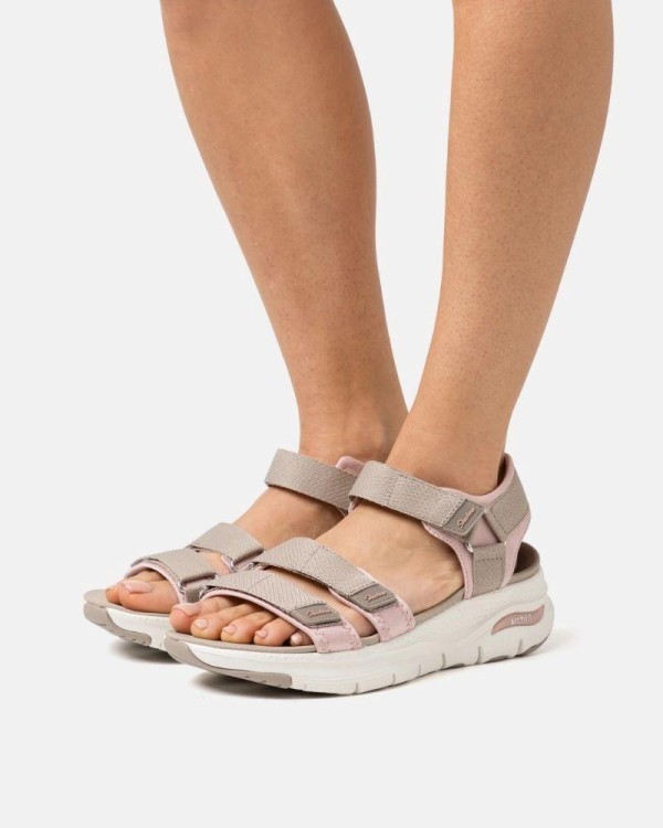 Sandálias Fascite Plantar Mulher SKECHERS Rosa 119305 ARCH FIT FRESH BLOOM
