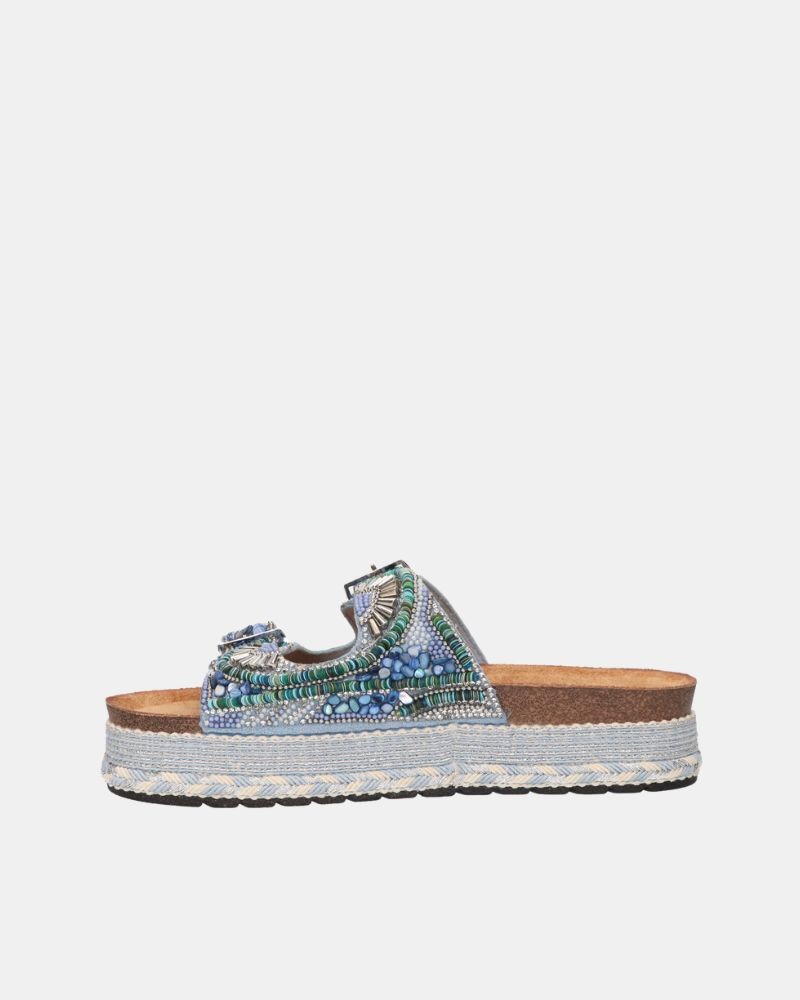  Sandalias Abiertas Mujer LA STRADA Azul 2481508