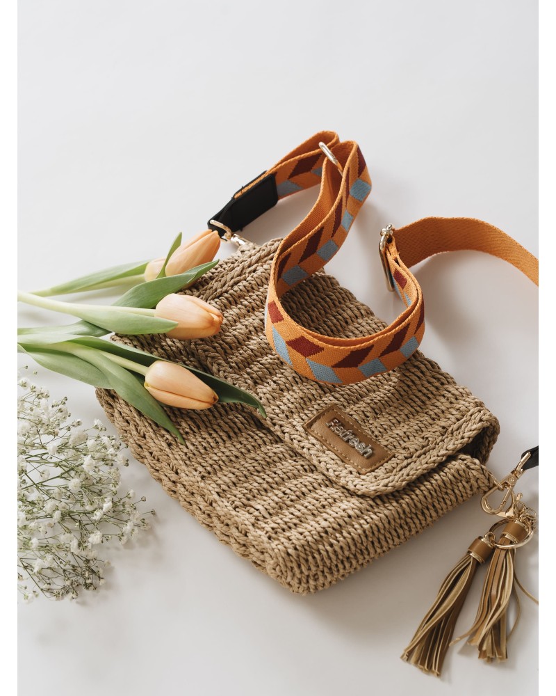  Bolsos Bandoleras Rafia Mujer REFRESH Taupe 183306