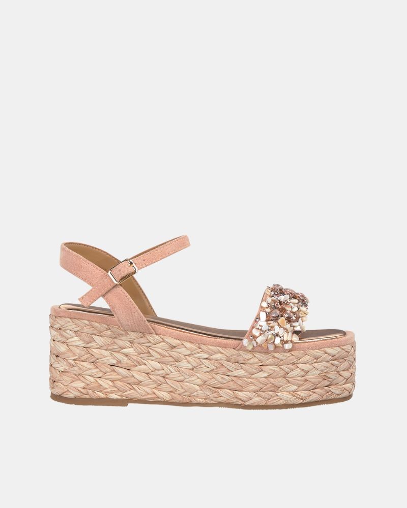  Sandalias Rafia Mujer Alma Blue Oro V25BLG120