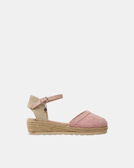  Sandalias Alpargatas Rafia Infantil XTI Nude 150902
