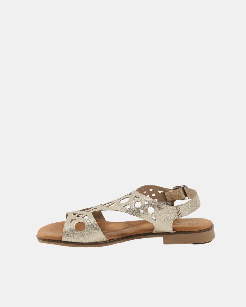  Sandalias Abiertas Mujer RKS Oro 3049