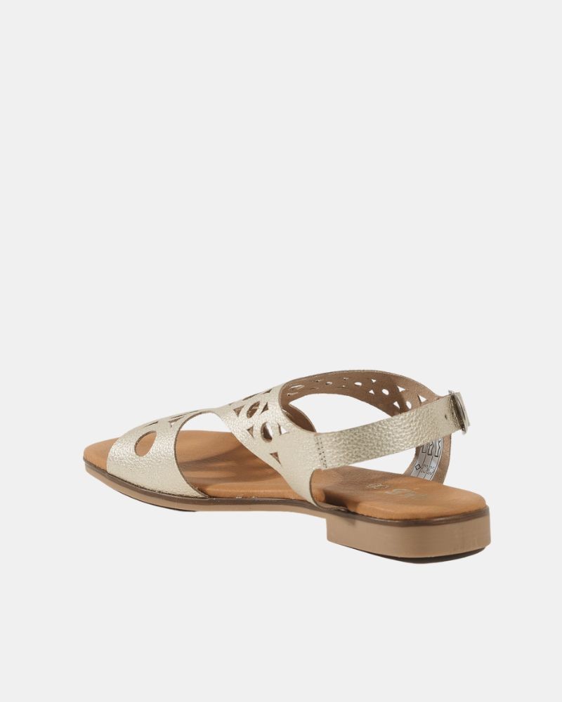  Sandalias Abiertas Mujer RKS Oro 3049