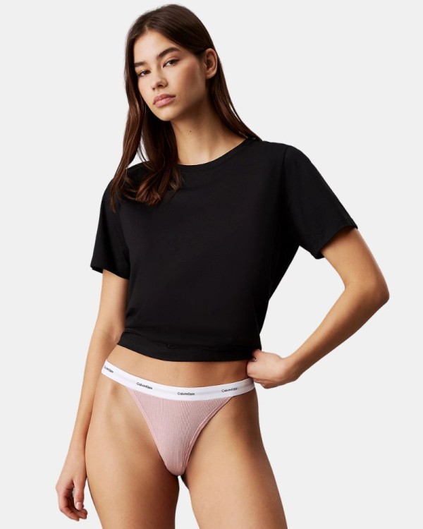 Roupa Interior Mulher CALVIN KLEIN Multicolor LV00QD5308TL2 String 3 Unidades