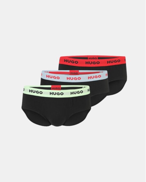  Ropa interior Slips Hombre HUGO Negro 50532570 HIPBRIEF TRIPLETPACK