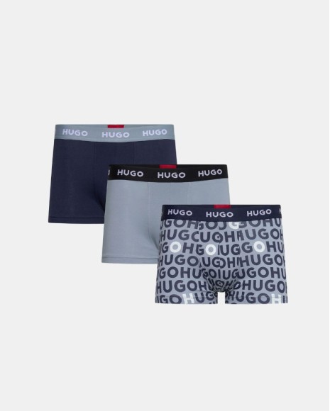  Ropa interior Boxer Hombre HUGO Azul 50532550 TRUNK TRIPLET DESIGN