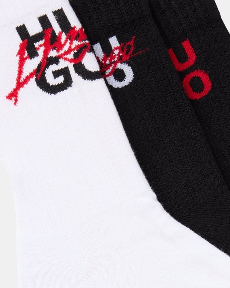  Calcetines Altos Hombre HUGO Negro Blanco 50524791 3P QS THRILLER CC