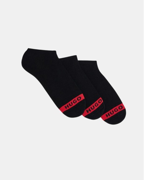 Meias Curtas Homem HUGO Preto 50514916 3P LC PLUSH TAPE CC