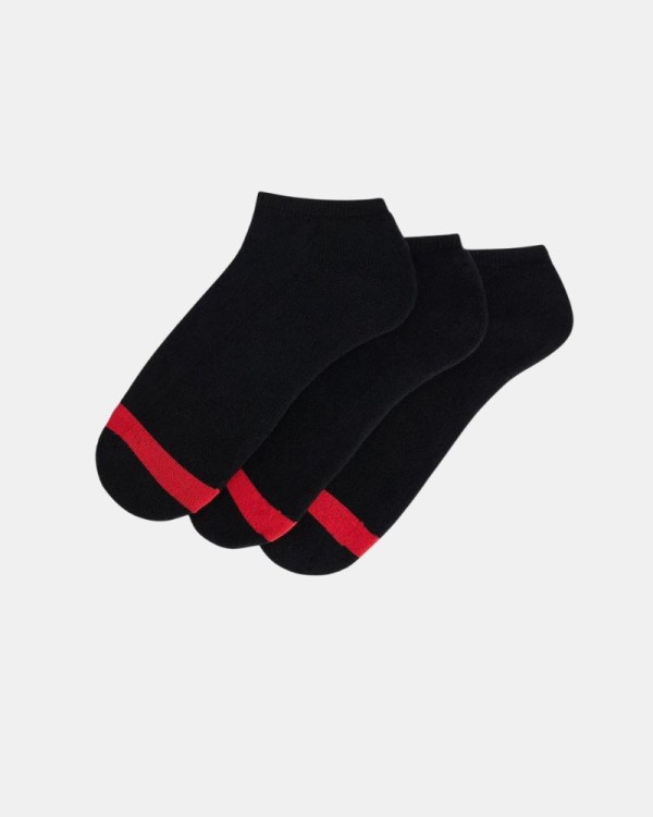 Meias Curtas Homem HUGO Preto 50514916 3P LC PLUSH TAPE CC