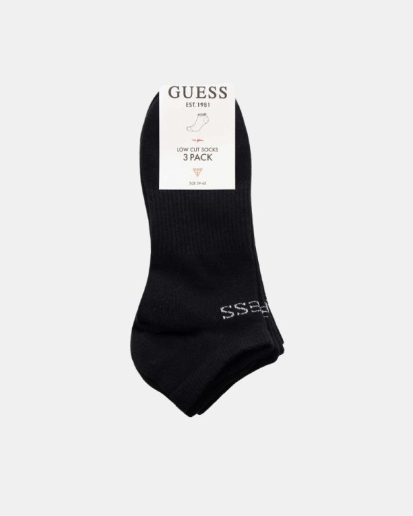 Meias Homem GUESS Pretas U4YG50 Z3F60 SNEAKER SOCKS 3 PACK