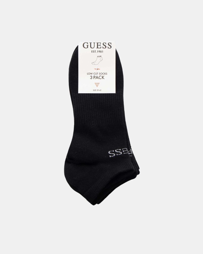 Meias Homem GUESS Pretas U4YG50 Z3F60 SNEAKER SOCKS 3 PACK