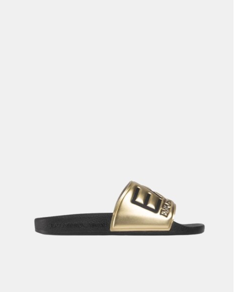  Sandalias Chancletas Hombre EA7 Oro XCP001 XCC22