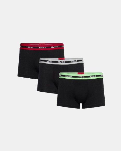 Cuecas Boxer Homem HUGO Preto 50492375 TRUNK TRIPLET PLANET