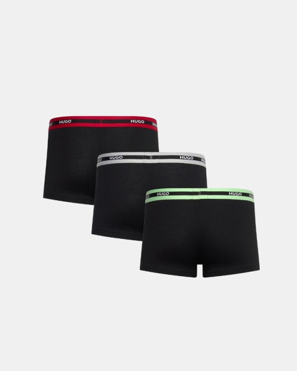  Ropa interior Boxer Hombre HUGO Negro 50492375 TRUNK TRIPLET PLANET