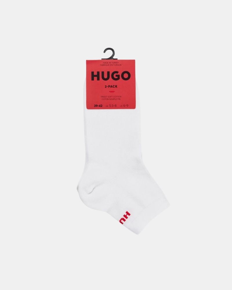  Calcetines Hombre HUGO Blanco 50516396 2P SH LOGO CC