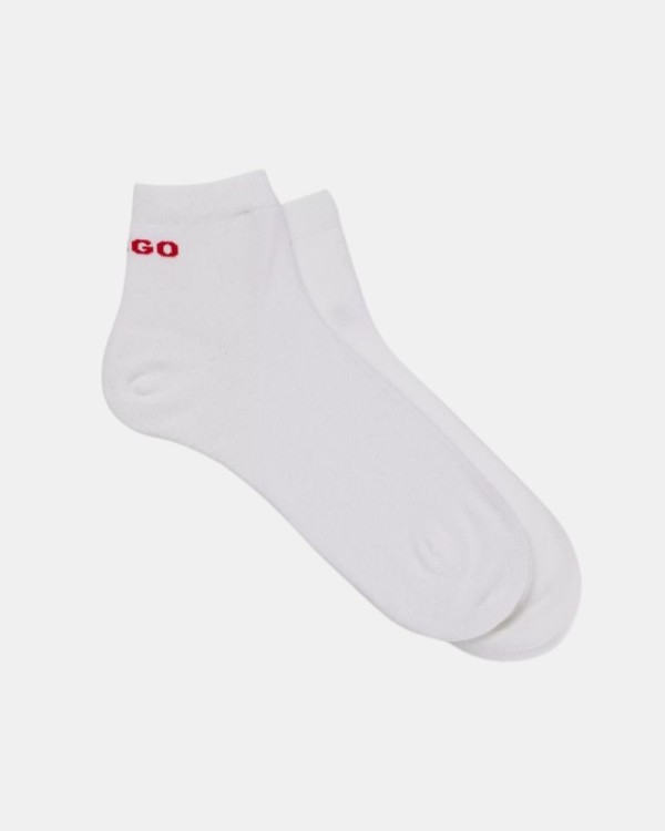  Calcetines Hombre HUGO Blanco 50516396 2P SH LOGO CC