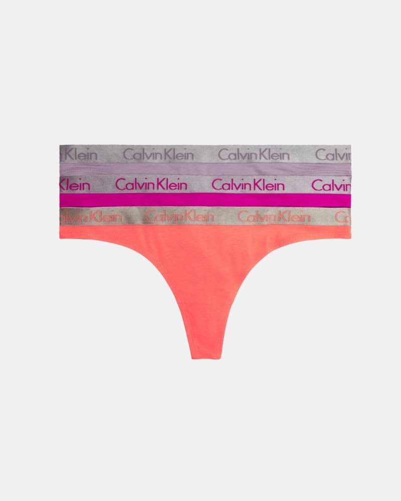  Ropa interior Mujer CALVIN KLEIN Multicolor 000QD3560EI2L 3P THONG