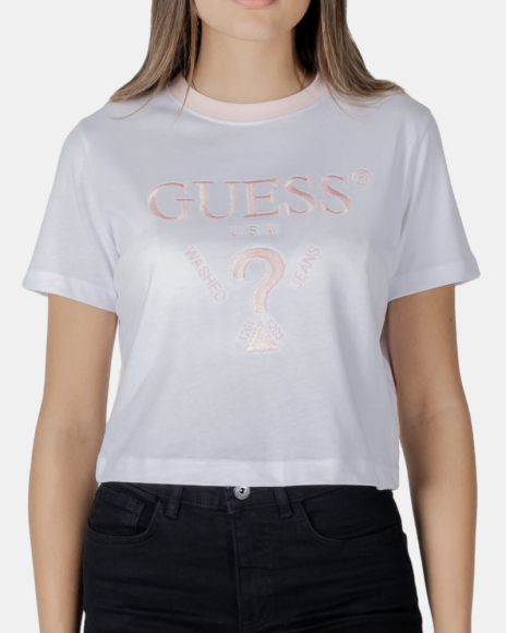 T-shirts Manga curta Mulher GUESS Nude V5GI18 I3Z14