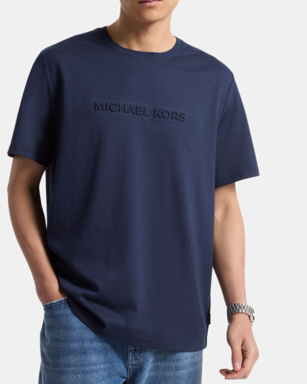  Camisetas Manga corta Hombre MICHAEL KORS Azul CF4529H1V2 EMBOSSED LOGO TEE
