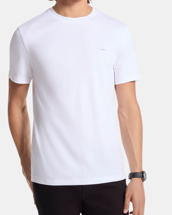 T-shirts Manga curta Homem MICHAEL KORS Branco CB95FJ2C93 SLEEK INT MK HEM