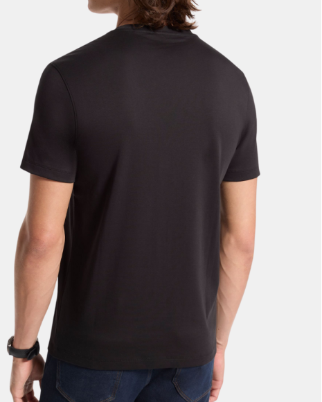 T-shirts Manga curta Homem MICHAEL KORS Preto CB95FJ2C93 SLEEK INT MK HEM