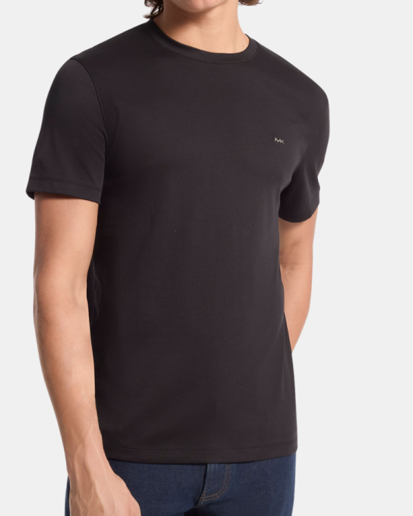 T-shirts Manga curta Homem MICHAEL KORS Preto CB95FJ2C93 SLEEK INT MK HEM