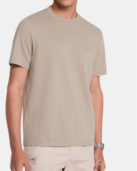 T-shirt Manga curta Homem MICHAEL KORS Bege CR451V9HFK SLEEK PIQUE SS TEE