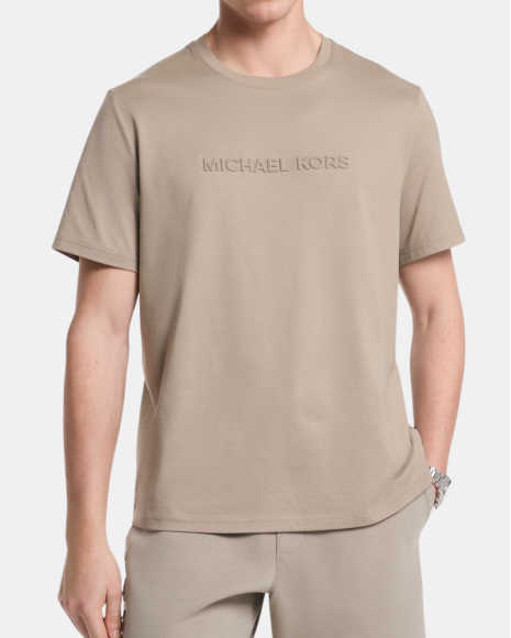  Camisetas Manga corta Hombre MICHAEL KORS Beige CF4529H1V2 EMBOSSED LOGO TEE
