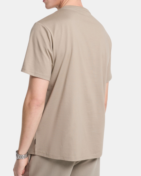 T-shirts Manga curta Homem MICHAEL KORS Bege CF4529H1V2 T-shirt com logotipo em relevo