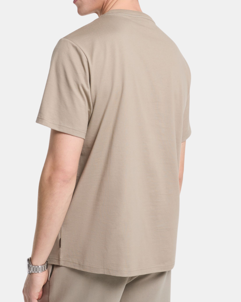 T-shirts Manga curta Homem MICHAEL KORS Bege CF4529H1V2 T-shirt com logotipo em relevo