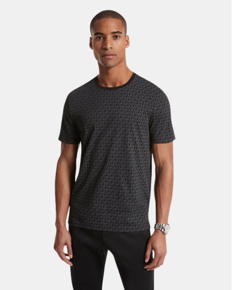 T-shirts Manga curta Homem MICHAEL KORS Preto CS5529A5KS MK SIG TEE