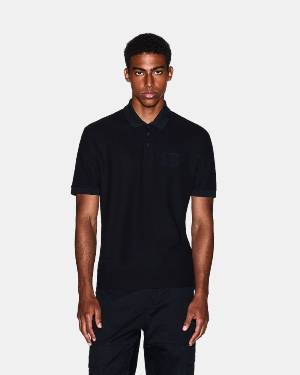 T-shirts Manga curta Polos Hombre ARMANI EXCHANGE Preto XM001372 AF16262