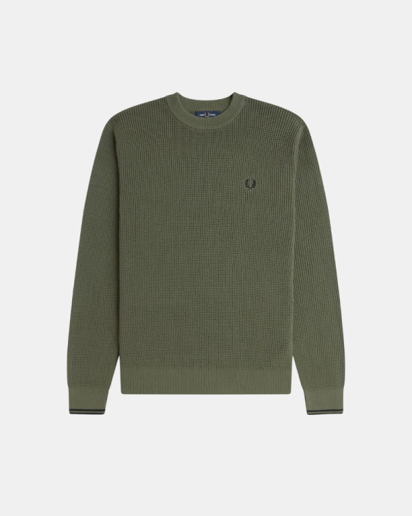 Jersey Manga Comprida Homem FRED PERRY Verde K6507