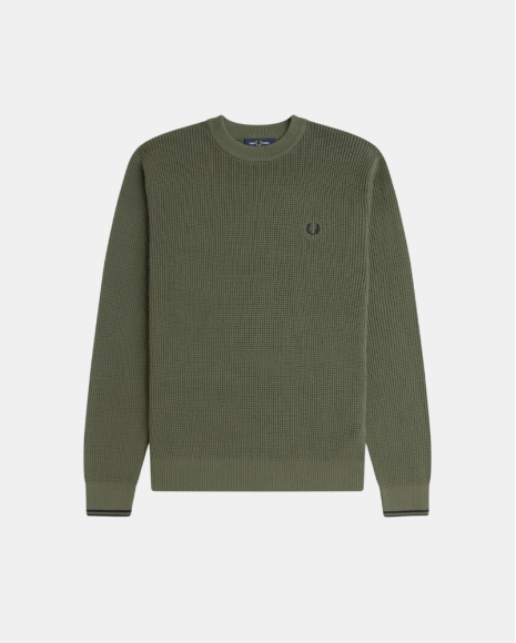 Jersey Manga Comprida Homem FRED PERRY Verde K6507
