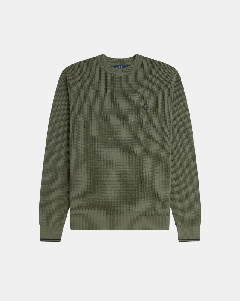 Jersey Manga Comprida Homem FRED PERRY Verde K6507