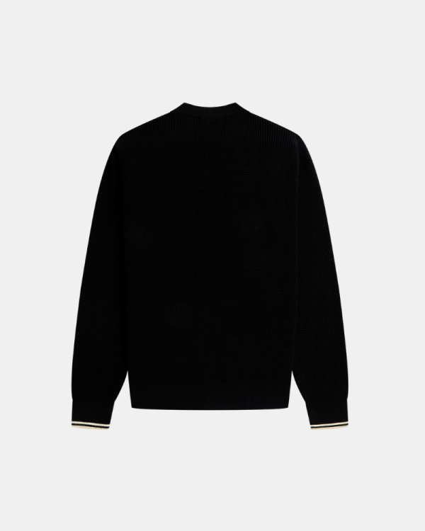  Jersey Manga larga Hombre FRED PERRY Negro K6507