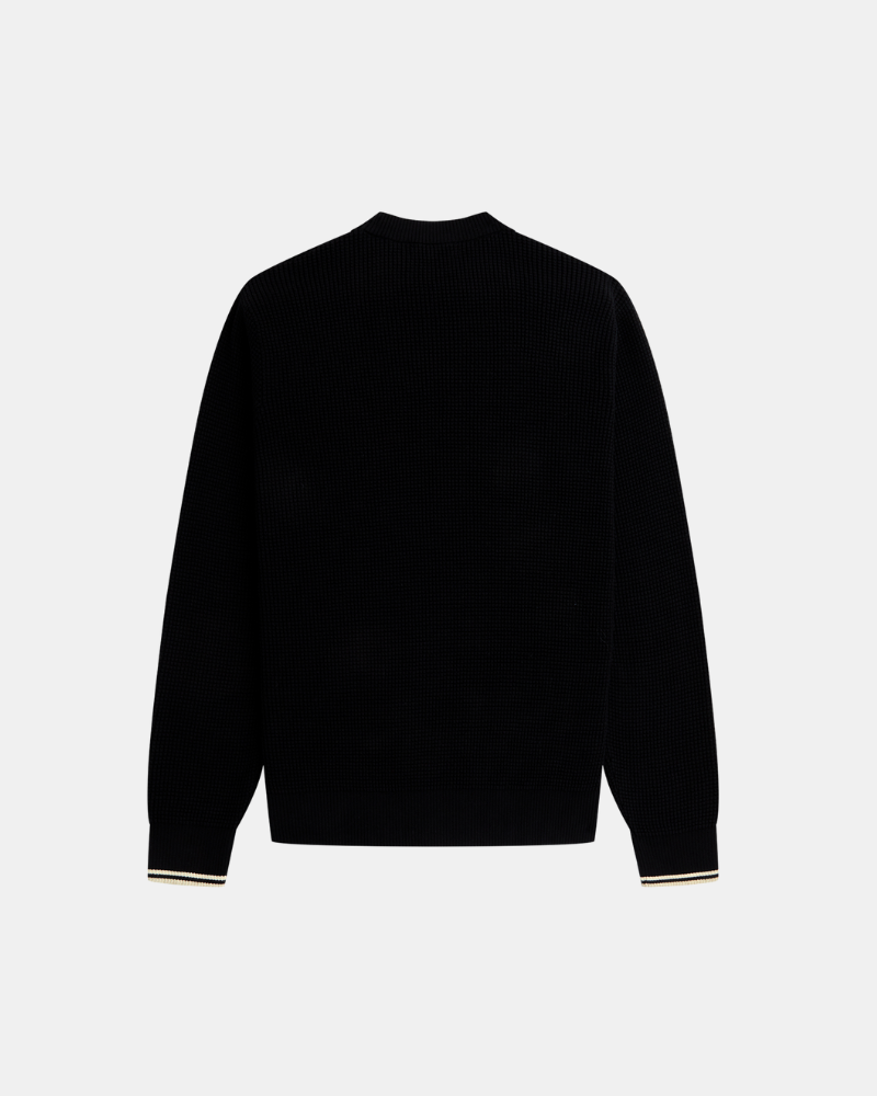  Jersey Manga larga Hombre FRED PERRY Negro K6507
