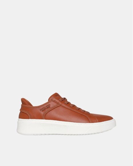 Zapatillas Bajas Hombre SKECHERS Marrón 183177 SLIP INS COURT BREAK DOUBLE VENTED