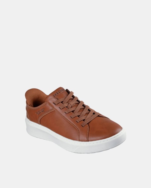 Sapatilhas Baixas Homem SKECHERS Castanho 183177 SLIP INS COURT BREAK DOUBLE VENTED
