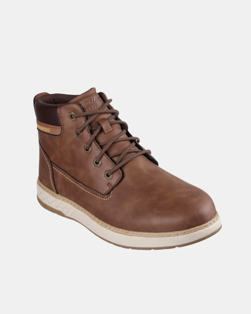 Botins Homem SKECHERS Castanho 205235 RELAXED FIT GARLAN DENO