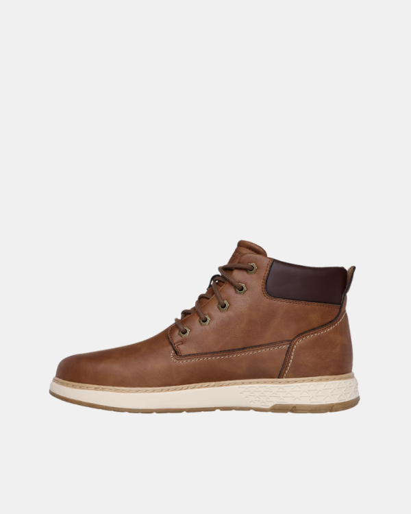 Botins Homem SKECHERS Castanho 205235 RELAXED FIT GARLAN DENO
