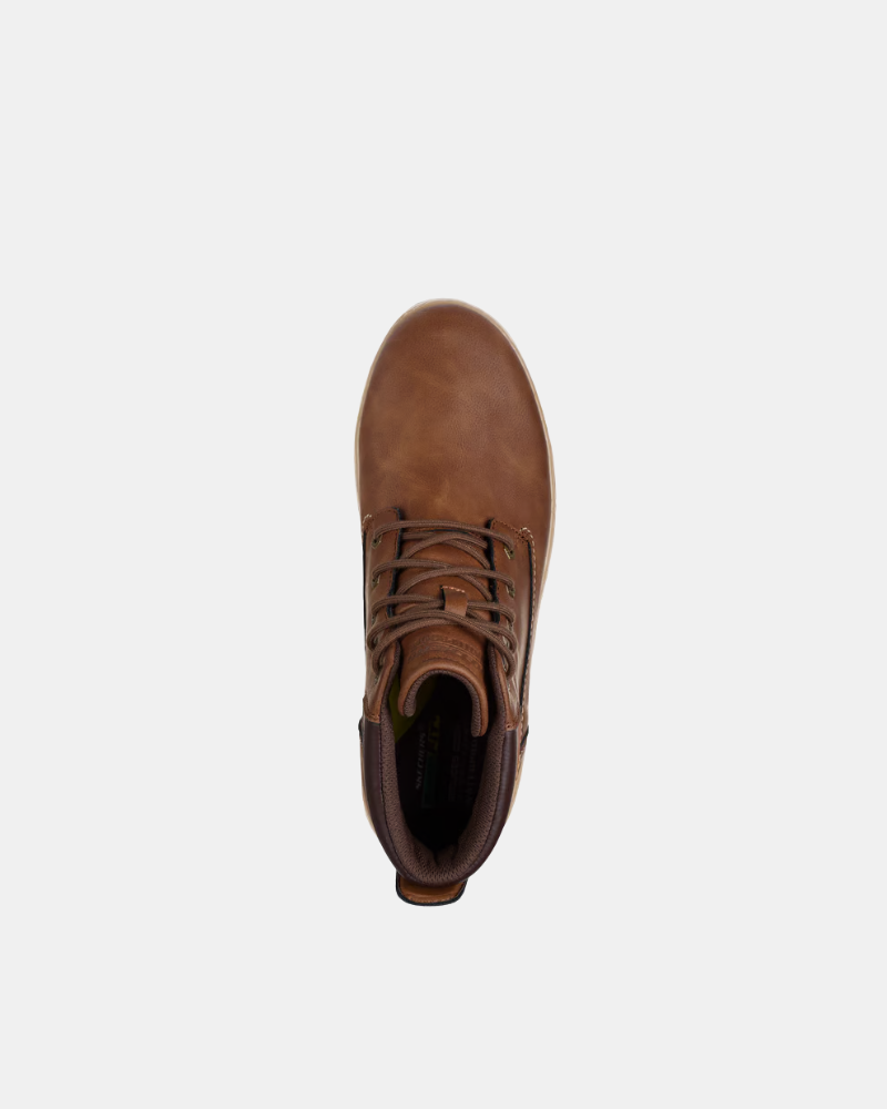 Botins Homem SKECHERS Castanho 205235 RELAXED FIT GARLAN DENO