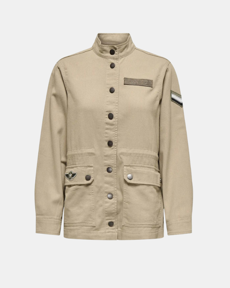  Abrigos Manga larga Mujer ONLY Beige 15359693 ONLNEWDREW JACKET CS OTW