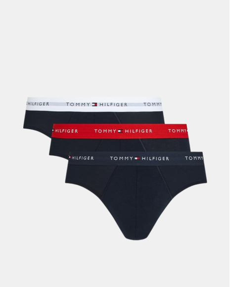 Cuecas Homem TOMMY HILFIGER Azul UM0UM0347105M 3P SLIP DTM