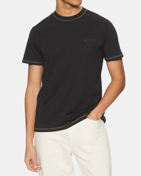  Camisetas Manga corta Hombre GUESS Negro U5RI01 KCAM1