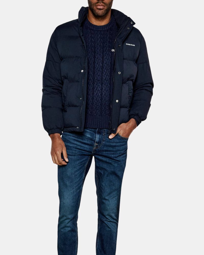  Abrigos Manga larga Hombre GUESS Azul M4BL20 WGII2