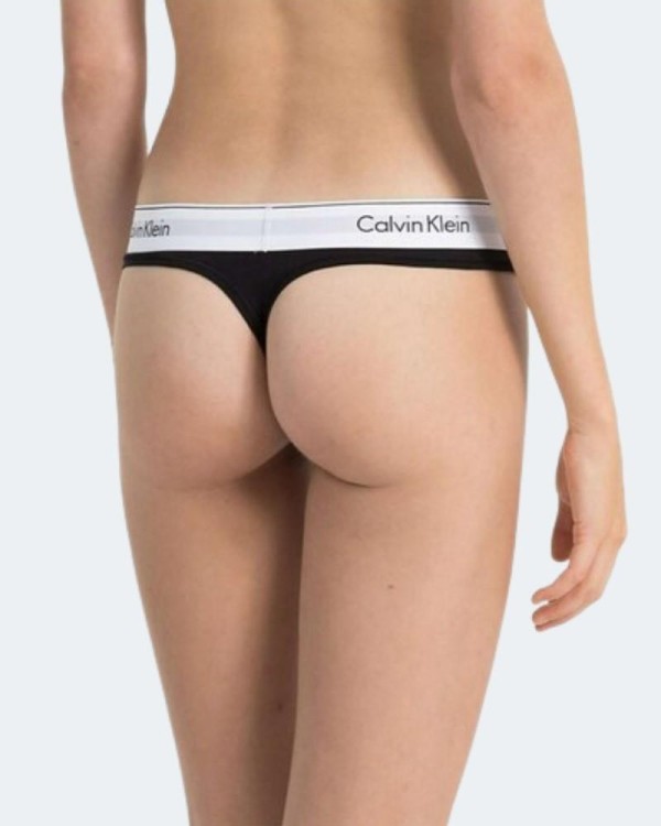 Roupa íntima Partes de baixo Mulher CALVIN KLEIN Preto 0000F3786E001 THONG