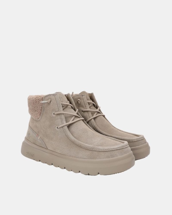 Botines Bajos Mujer Walkin Pitas Beige BERNA