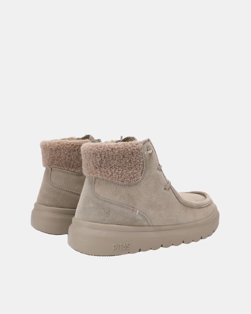 Botines Bajos Mujer Walkin Pitas Beige BERNA