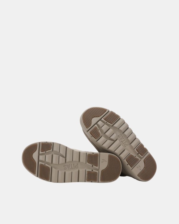 Botines Bajos Mujer Walkin Pitas Beige BERNA